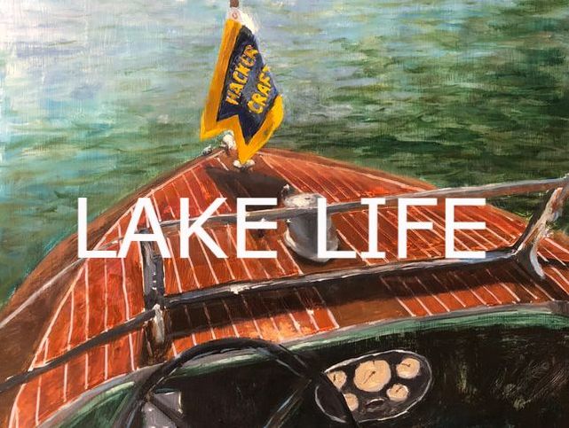 Lake Life paintings in gallery